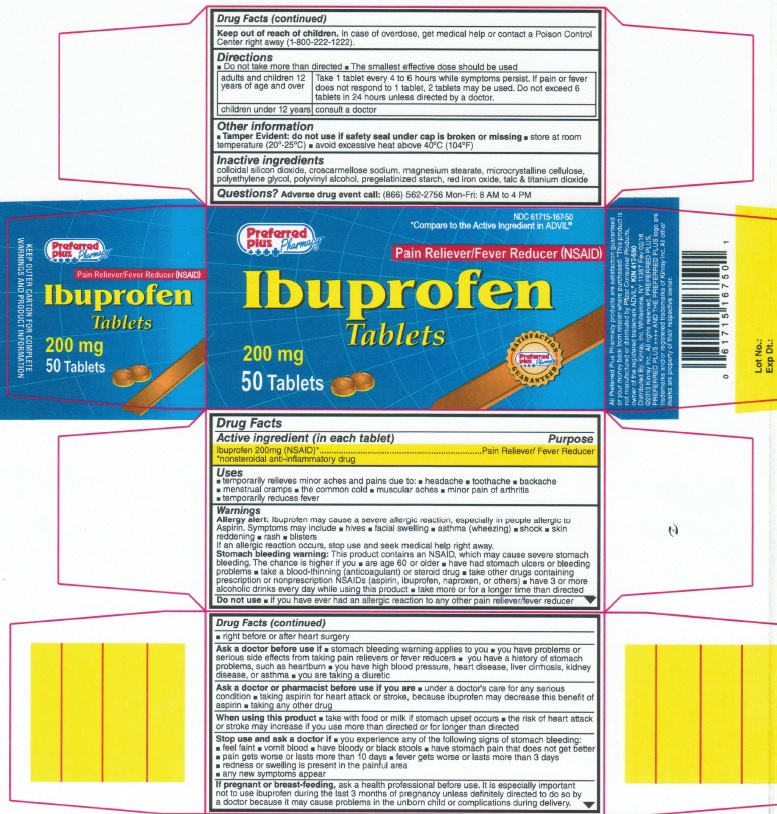 Preferred Plus Ibuprofen 200 mg Brown Tablet Package Label