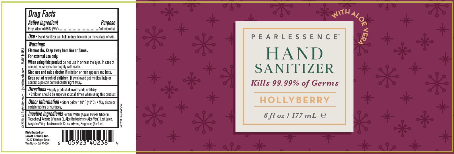 01b LBL_Pearlessence Hand Sanitizer Gel_Hollyberry_6oz