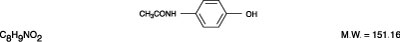 This is an image of the structural formula of Acetaminophen.