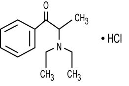 Diethylpropion Hydrochloride chemical structure