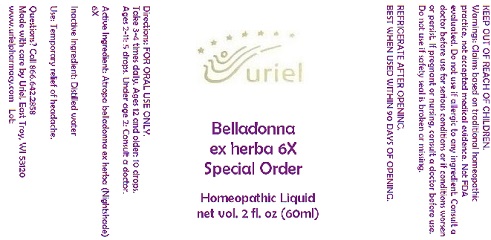 BELLADONNA EX HERBA 6 SPECIAL ORDER liquid