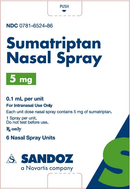 Sumatriptan Nasal Spray 5 mg carton