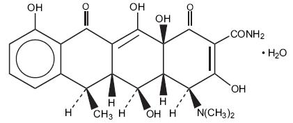 Doxycycline structural formula.