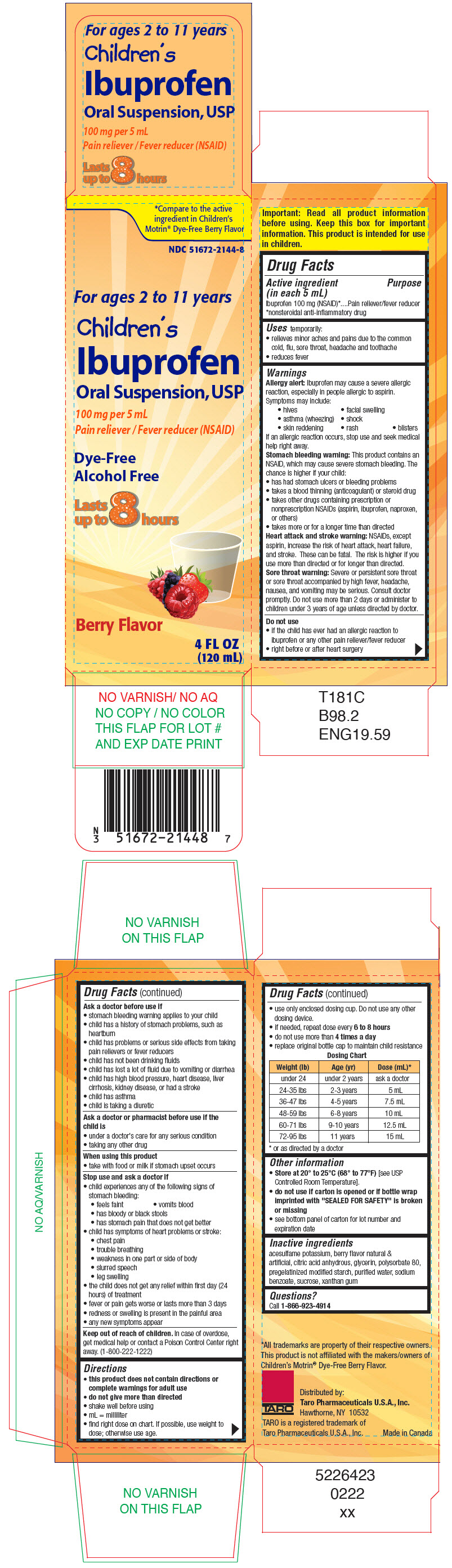 Ibuprofen by Taro Pharmaceuticals U.S.A., Inc. / Taro Pharmaceuticals Inc. IBUPROFEN suspension