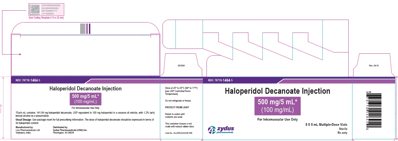 Haloperidol decanoate Injection, 500 mg per 5 mL Carton (5 Vials per carton)