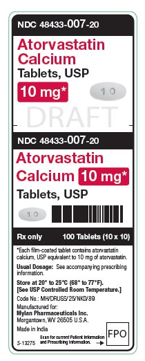Atorvastatin Calcium Tablets, USP 10 mg Unit Carton Label