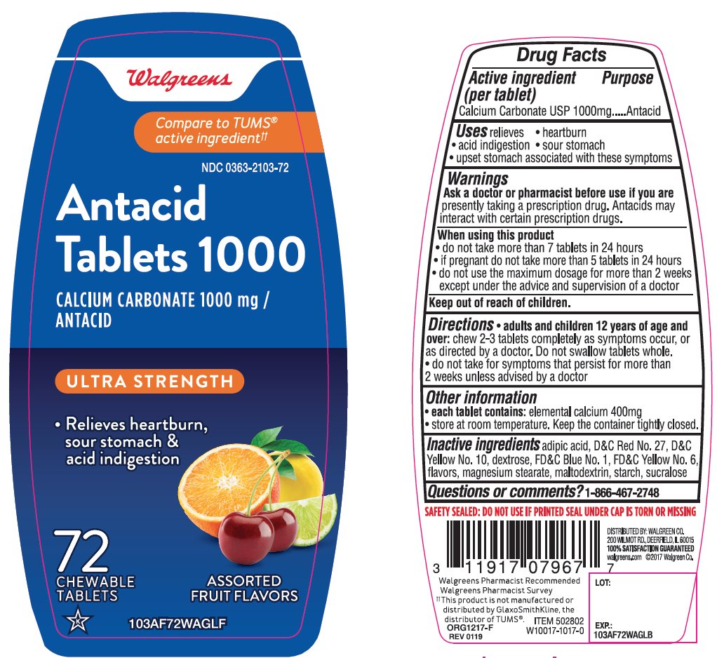 Walgreen Antacid Tablets Ultra Strength Assorted Fruit Flavor