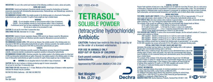 Dechra Tetrasol - 5 lbs - Container Label - Rev April 2023
