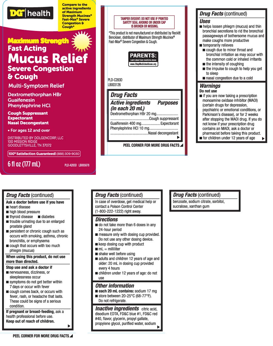 Dextromethorphan HBr 20 mg, Guaifenesin 400 mg, Phenylephrine HCI 10 mg