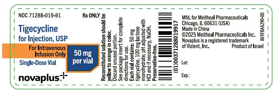 Principal Display Panel – Tigecycline for Injection, USP 50 mg Vial Label