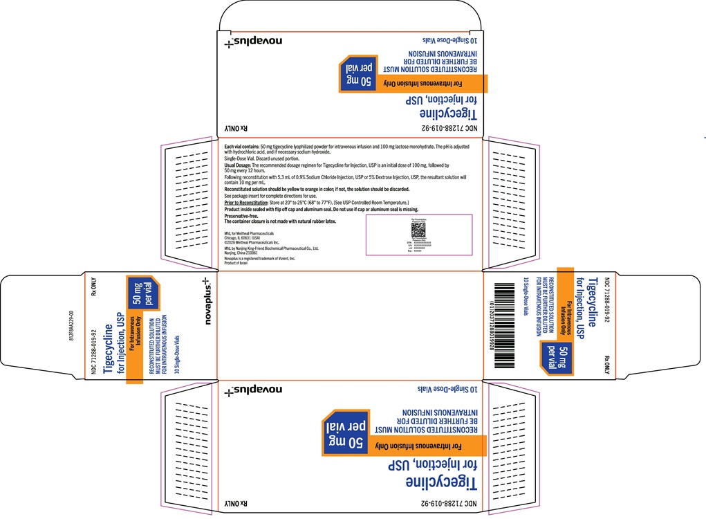 Principal Display Panel – Tigecycline for Injection, USP 50 mg Carton