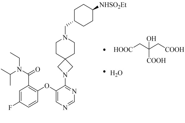 Chemical Structure of Revumenib Citrate