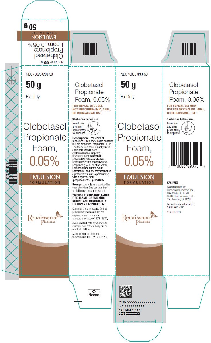 Clobetasol Foam 0.05% Carton Label