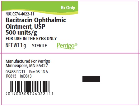 Bacitracin Ophthalmic Ointment 1 g Label