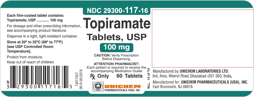 Topiramate Tablets, USP 100 mg (60T)