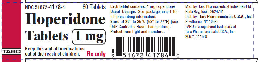 PRINCIPAL DISPLAY PANEL - 1 mg Tablet Bottle Label