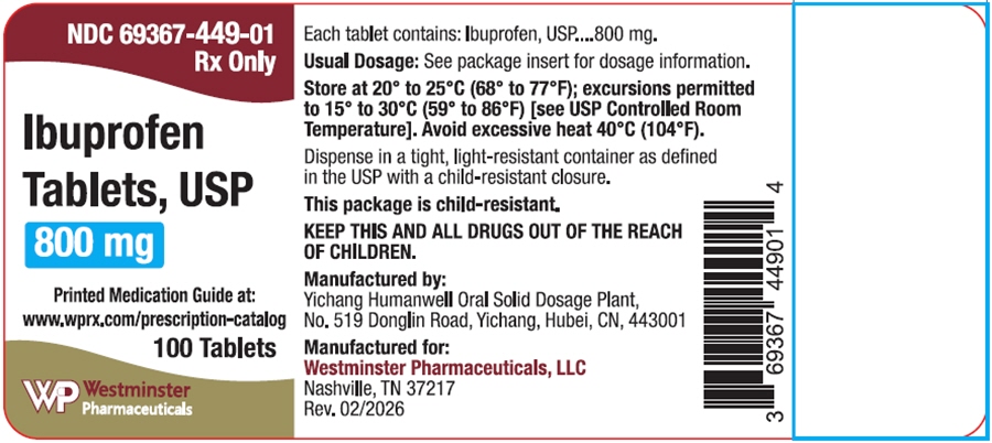 PRINCIPAL DISPLAY PANEL - 800 mg Tablet Bottle Label