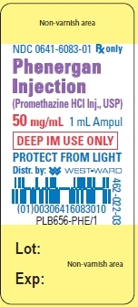 Phenergan Injection (Promethazine HCI Inj., USP) 50 mg/mL 1 mL Ampul