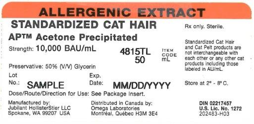 Standardized AP Cat Hair 5 mL, 10,000,BAU/mL Carton Label