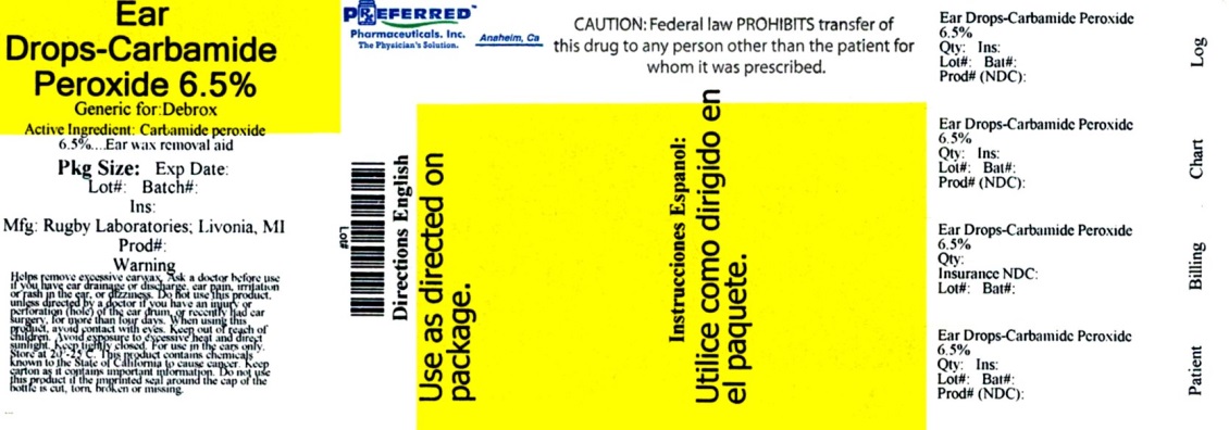 Ear Drops Carbamide Peroxide 6.5 percent