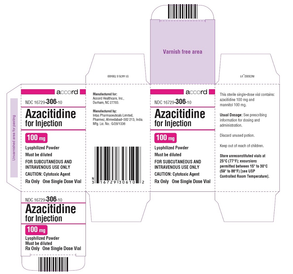 Principal Display Panel - 100 mg azacitidine-for-inj-carton 
