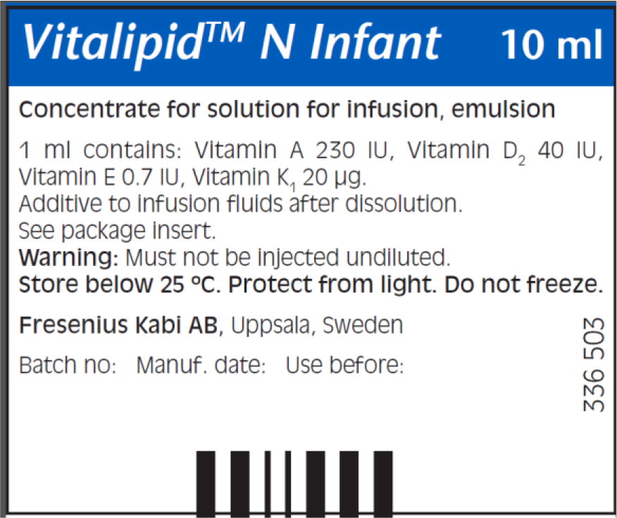 PACKAGE LABEL – PRINCIPAL DISPLAY PANEL – VITALIPID™ N Infant 10 mL Ampule Label
