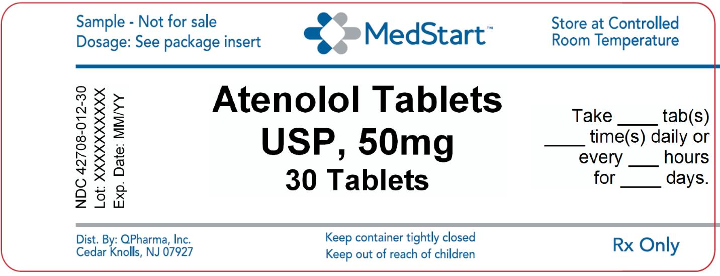 42708-012-30 Atenolol Tablets USP 50mg x 30 V2