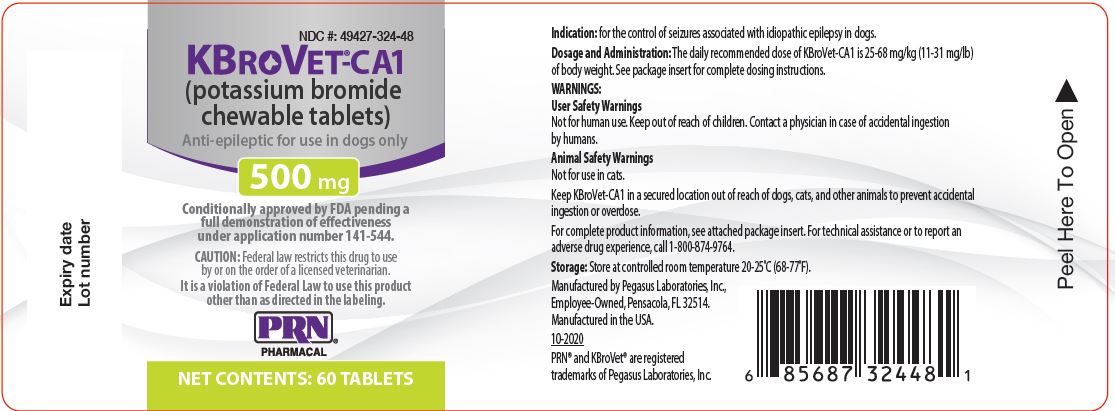 KBroVet-CA1 500 mg 60 count Bottle Label