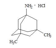 The following structural formula for NAMENDA XR (memantine hydrochloride) is an orally active NMDA receptor antagonist. The chemical name for memantine hydrochloride is 1-amino-3,5-dimethyladamantane hydrochloride.