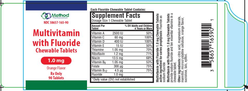 PRINCIPAL DISPLAY PANEL 
NDC: <a href=/NDC/58657-165-90>58657-165-90</a>
Multivitamin
with Fluoride
Chewable Tablets
1.0 mg
Orange Flavor 
Rx Only
90 Tablets 

