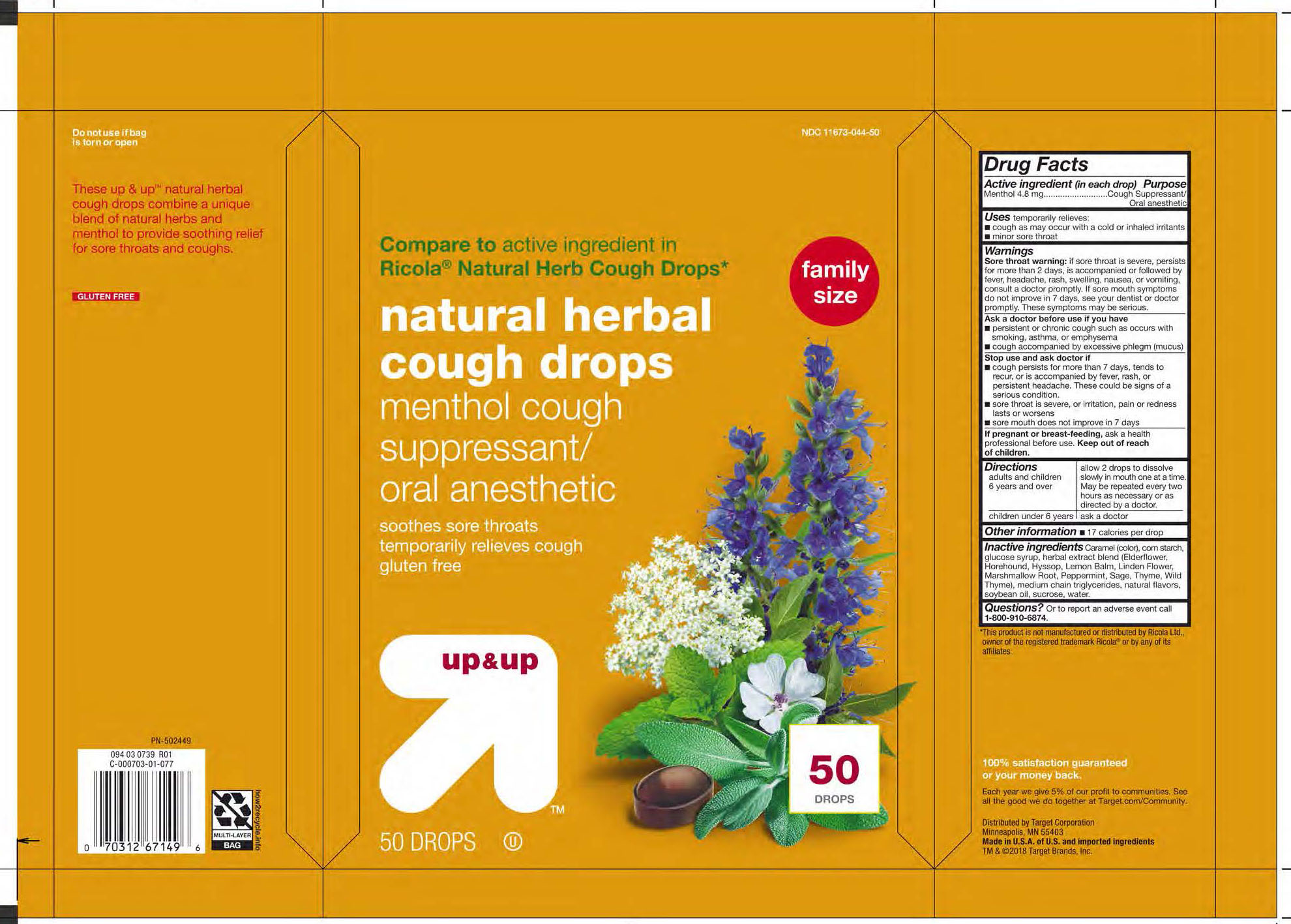 Target Herbal 50ct Cough Drops