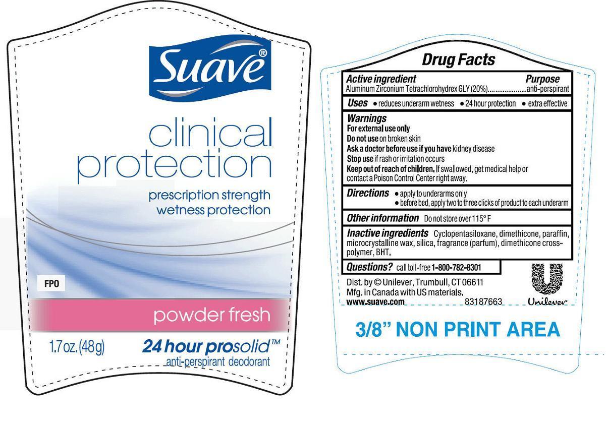 Suave Clinical Powder Fresh 1.7 oz