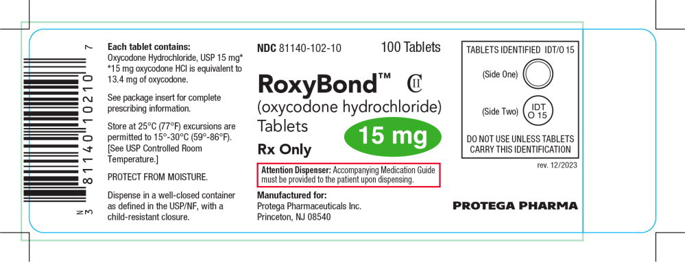 Principal Display Panel – 15 mg Bottle Label
