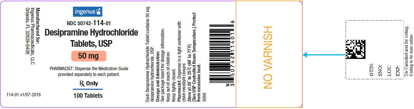 Desipramine Hydrochloride Tablets, USP 50 mg - 100 Tablets