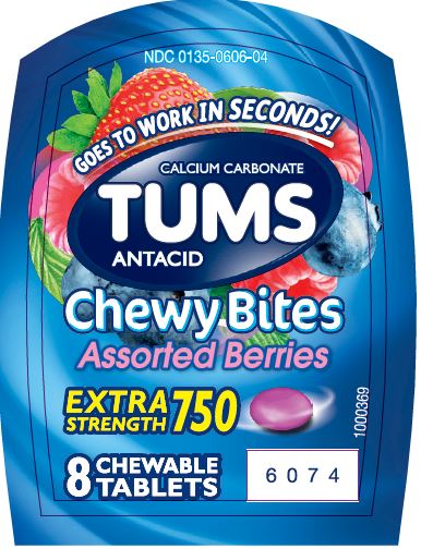 TUMS Chewy Bites Assorted Berries 8 CT