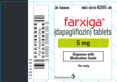 Farxiga 5 mg bottle label