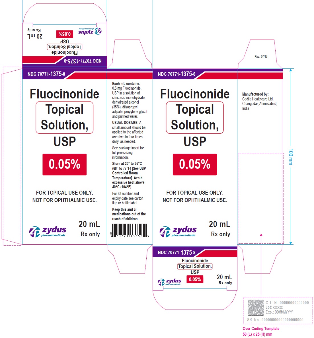 Fluocinonide topical solution USP, 0.05%