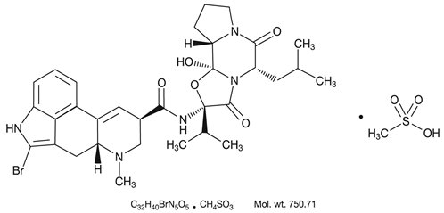 Bromocriptine Mesylate Structural Formula