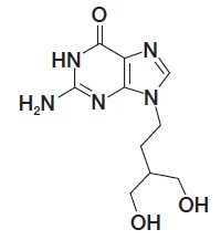 A structure of penciclovir chemical formula