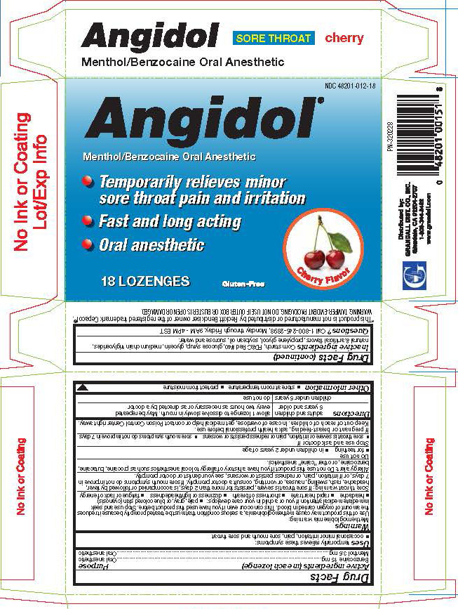 Angidol Cherry Benzocaine 18ct Lozenges
