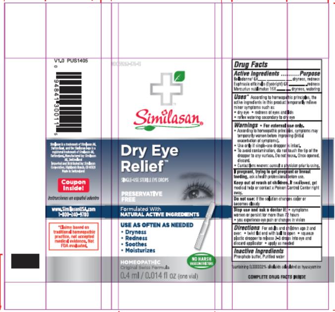 Principal Display Panel
NDC: <a href=/NDC/59262-376-13>59262-376-13</a>
Similasan
Dry Eye 
Relief
SINGLE-USE STERILE EYE DROPS
Preservative Free
0.4 ml/ 0.014 fl oz (one vial)
