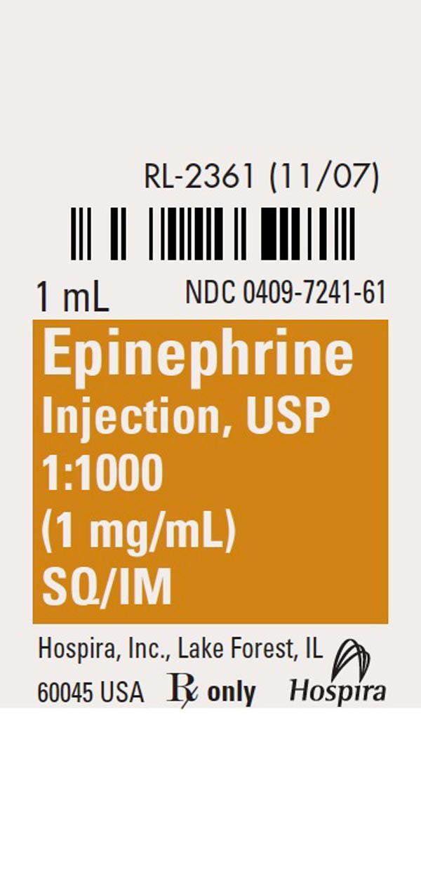 Epinephrine Package Label
