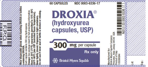 Droxia 300 mg Bottle Label