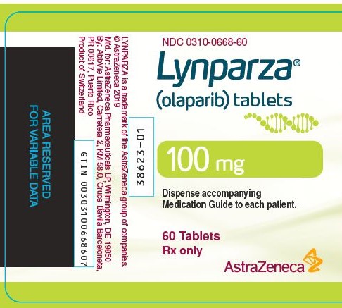 Lynparza 100 mg bottle label