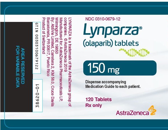 Lynparza 150 mg bottle label