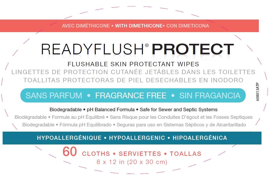 Readyflush Protect top label principal display panel