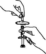 15.	Continue to hold the barrel of the syringe.  With your free hand, twist the 27 gauge needle onto the tip of the syringe until it fits snugly.  Do not remove the needle cover from the syringe.  Place the syringe on your flat work surface until you are ready to inject Enbrel.