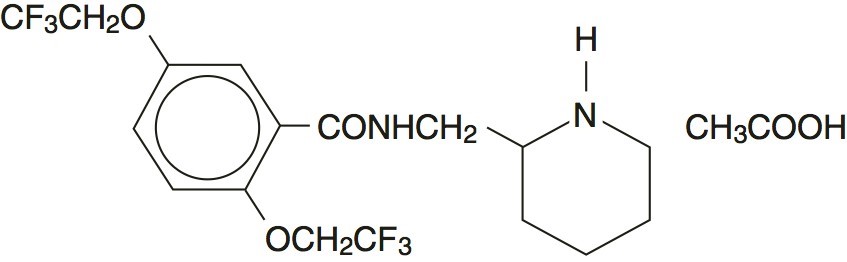 Structural formula for Flecainide Acetate