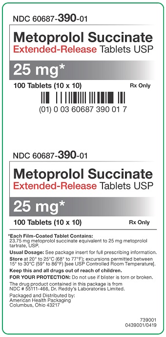 25 mg Metoprolol Succinate ER Tablets Carton