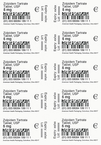 5 mg Zolpidem Tartrate Tablet Blister